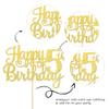 1 PCS Happy 5th Birthday Cake Topper - Gold Glitter Cheers to 5 Years - Fabulous Cake Decoration for 5th Birthday Theme Party view 3