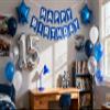 15th Birthday Party Decoration for Boys, Happy Birthday Banner Blue Number 15 Birthday Balloons 15th Birthday Latex Confetti Balloon for Boys Him Son 15 Years Old Birthday Decoration Supplies(15th) view 3