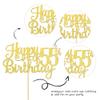 1 PCS Happy 55th Birthday Cake Topper Gold Glitter Cheers to 55 Years Birthday Cake Pick 55 Fabulous Cake Decoration for Happy 55th Birthday Theme Party Decorations Supplies view 3