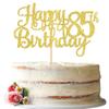 1 PCS Happy 85th Birthday Cake Topper Gold Glitter Cheers to 85 Years Birthday Cake Pick 85 Fabulous Cake Decoration for Happy 85th Birthday Theme Party Decorations Supplies view 1
