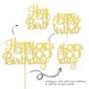 1 PCS Happy 85th Birthday Cake Topper Gold Glitter Cheers to 85 Years Birthday Cake Pick 85 Fabulous Cake Decoration for Happy 85th Birthday Theme Party Decorations Supplies view 3