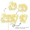 1 PCS Happy 15th Birthday Cake Topper Gold Glitter Cheers to 15 Years Birthday Cake Pick Mis Quince 15 Fabulous Cake Decoration for Happy 15th Birthday Theme Party Decorations Supplies view 3