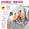 Foam Ball Pit for Toddlers - CALEPTONG 47.2" x 47.2" x 13.8" Large Square Ball Pits for Kids, Soft Baby Playpen Ball Pool Without Balls for Children, Gifts for Boys Girls Indoor Outdoor Game view 2