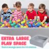 Foam Ball Pit for Toddlers - CALEPTONG 47.2" x 47.2" x 13.8" Large Square Ball Pits for Kids, Soft Baby Playpen Ball Pool Without Balls for Children, Gifts for Boys Girls Indoor Outdoor Game view 3