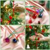 yfstyle Christmas Bell Necklaces Christmas Necklace and Bracelet Set AdjustableRed Green Jingle Bell Necklaces Bell Ornaments for Party-16pcs view 3