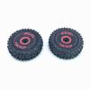 KingVal Replacement 2PCS Durable Front Tire Wheel Tyre RC Parts Compatible with WLtoys 124016 RC Car view 2