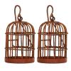 2pcs Dollhouse Iron Birdcage Rusty Simulation 1:12 Scale Metal Bird Cage for Dollhouse Accessories Accessories Toys view 1