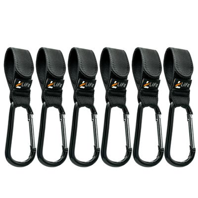 6 Pcs Baby Stroller Hooks for Hanging, Multipurpose Stroller Straps with Durable Stylish Stroller Clips for Diaper Bags, Perfect Mummy Hook for Stroller, Walker and Shopping