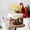 1 PCS Happy 10th Birthday Cake Topper Gold Glitter Cheers to 10 Years Birthday Cake Pick 10 Fabulous Double Digits Cake Decoration for Happy 10th Birthday Theme Party Decorations Supplies view 4