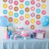 12 Packs Donut Birthday Party Banners Donut Decorations Doughnut Garland Kit Hanging Swirl Paper Cutouts Grow Up Party Supplies for Baby Shower Party Reveal Home Classroom Decor Favor view 4
