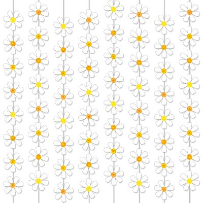 12 Packs Daisy Groovy Boho Banners Garland Kit Daisy Hanging Swirl Party Supplies Decorations Groovy Paper Cutouts for Birthday Baby Shower Party Home Classroom Favor Supplies Decor