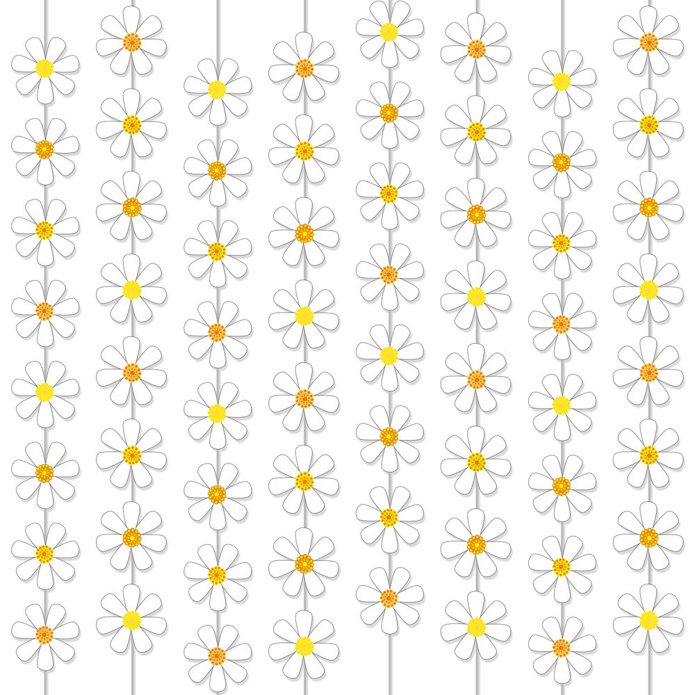 12 Packs Daisy Groovy Boho Banners Garland Kit Daisy Hanging Swirl Party Supplies Decorations Groovy Paper Cutouts for Birthday Baby Shower Party Home Classroom Favor Supplies Decor