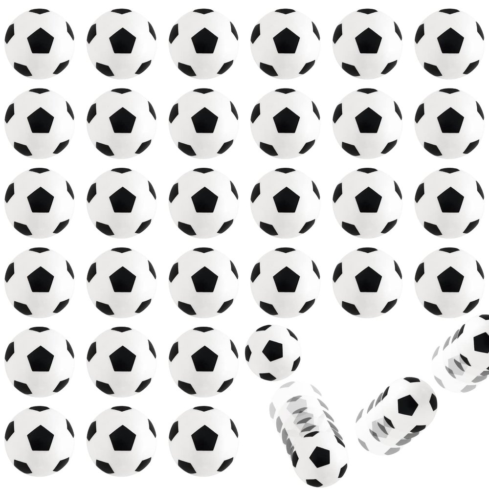 Xeehwb 30pcs Bouncy Balls,Soccer Bouncing Balls,High Bouncing Rubber Soccer Ball for Stress Relief,Multi-Item Party Favor Packs,Ball Games,Classroom Prizes,Stocking Stuffers(27mm)
