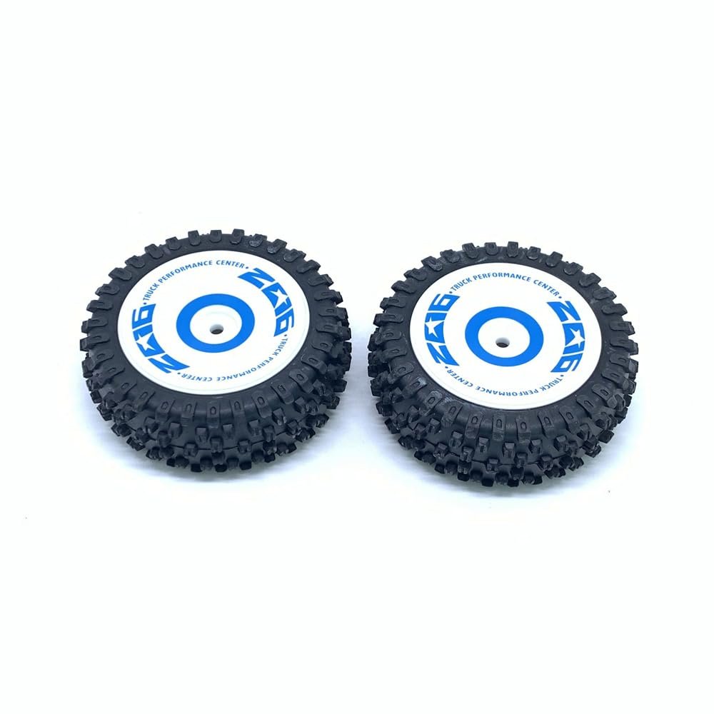 KingVal Replacement 2PCS Durable Front Tire Wheel Tyre RC Parts Compatible with WLtoys 124017 RC Car