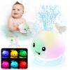 ANGGIKO Baby Bath Toys, Toddler Bath Toys for Kids Ages 1-3, Valentines Day Gifts for Babies, 1 2 3 Year Boy Girl Gifts Baby Toy 6-12-18 Months Light Up Whale Bath Toy Sprinkler Bathtub Pool Water Toy view 1