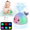 ANGGIKO Baby Bath Toys, Toddler Bath Toys for Kids Ages 1-3, Valentines Day Gifts for Babies, 1 2 3 Year Boy Girl Gifts Baby Toy 6-12-18 Months Light Up Whale Bath Toy Sprinkler Bathtub Pool Water Toy view 1