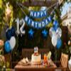 12th Birthday Party Decoration for Boys, Happy Birthday Banner Blue Number 12 Birthday Balloons 12th Birthday Latex Confetti Balloon for Boys Him Son 12 Years Old Birthday Decoration Supplies(12th) view 2
