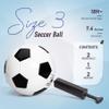 ZOOJOY 2 Pack Soccer Ball Size 3 for Kids, Outside Sport Soccer Ball Set for Boys Girls, Classic Design with Pump, Play Ball Toys & Gifts for Toddlers 2 3 4 5 6 7 8 view 2