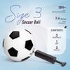 ZOOJOY 3 Pack Soccer Ball Size 3 for Kids, Outside Sport Soccer Ball Set for Boys Girls, Classic Design with Pump, Play Ball Toys & Gifts for Toddlers 2 3 4 5 6 7 8 view 2