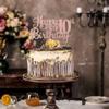1 PCS Happy 10th Birthday Cake Topper Glitter Cheers to 10 Years Birthday Cake Pick 10 Fabulous Double Digits Cake Decoration for Happy 10th Birthday Theme Party Decorations Supplies Rose Gold view 4