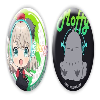 Federation Air Force Air Magic Music Corps Luminous Witches Genie & Mophy Tin Badge Set