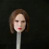 Fremego 1/6 Scale Female Head Sculpt,European Girl Pale Skin Planted Hair Customized Head Carved for 12inch PH TBL JO Female Action Figure Body (Brown Short Hair) view 1
