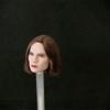 Fremego 1/6 Scale Female Head Sculpt,European Girl Pale Skin Planted Hair Customized Head Carved for 12inch PH TBL JO Female Action Figure Body (Brown Short Hair) view 4