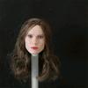 Fremego 1/6 Scale Female Head Sculpt,European Girl Pale Skin Planted Hair Customized Head Carved for 12inch PH TBL JO Female Action Figure Body (Brown Curls Hair) view 1