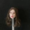 Fremego 1/6 Scale Female Head Sculpt,European Girl Pale Skin Planted Hair Customized Head Carved for 12inch PH TBL JO Female Action Figure Body (Brown Curls Hair) view 2