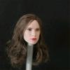 Fremego 1/6 Scale Female Head Sculpt,European Girl Pale Skin Planted Hair Customized Head Carved for 12inch PH TBL JO Female Action Figure Body (Brown Curls Hair) view 3