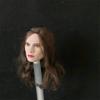 Fremego 1/6 Scale Female Head Sculpt,European Girl Pale Skin Planted Hair Customized Head Carved for 12inch PH TBL JO Female Action Figure Body (Brown Curls Hair) view 4