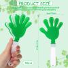 50 Pcs 7.5 Inch Green/White Hand Clapper Plastic Noise Makers for Sporting Events St. Patrick's Party Hand Clappers Noisemakers for St. Patrick's Day Party Favors Birthday Sports Game Celebration view 2