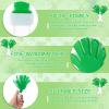 50 Pcs 7.5 Inch Green/White Hand Clapper Plastic Noise Makers for Sporting Events St. Patrick's Party Hand Clappers Noisemakers for St. Patrick's Day Party Favors Birthday Sports Game Celebration view 3