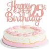 1 PCS Happy 25th Birthday Cake Topper Glitter Cheers to 25 Years Birthday Cake Pick 25 Fabulous Cake Decoration for Happy 25th Birthday Theme Party Decorations Supplies Rose Gold view 1