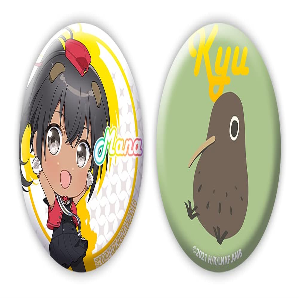 Federation Air Force Air Magic Music Corps Luminous Witches Mana & Cu-chan Tin Badge Set