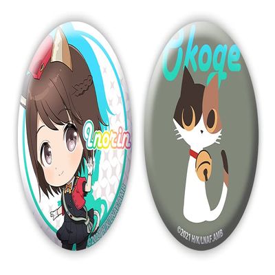 Federation Air Force Aviation Magic Music Corps Luminous Witches Inrin&Ogo Tin Badge Set