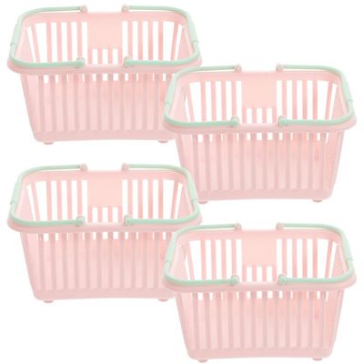 4pcs Storage Basket Plastic Basket Plastic Storage Bins Small Bins Toy Baskets Container Shower Sundries Organizer Bagel Container