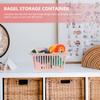 4pcs Storage Basket Plastic Basket Plastic Storage Bins Small Bins Toy Baskets Container Shower Sundries Organizer Bagel Container view 2