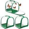 3 Pieces Small Butterfly Habitat Insect Mesh Cage Caterpillar Enclosure Bug Terrarium with Carrying Handle for Observing Caterpillars, Monarch Butterflies, Ladybugs and Other Insects, 8 x 8 x 8 Inch view 1