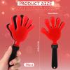 50 Pieces 7.5 Inch Black Red Hand Clappers Noise Makers Plastic Clappers Noisemakers for Birthday Party Sports Event Game Carnival Holiday Party Supplies view 2
