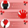50 Pieces 7.5 Inch Black Red Hand Clappers Noise Makers Plastic Clappers Noisemakers for Birthday Party Sports Event Game Carnival Holiday Party Supplies view 3