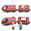 72PCS Wooden Fire Station Train Sets+2PCS Battery Operated Action Locomotive Trains view 3