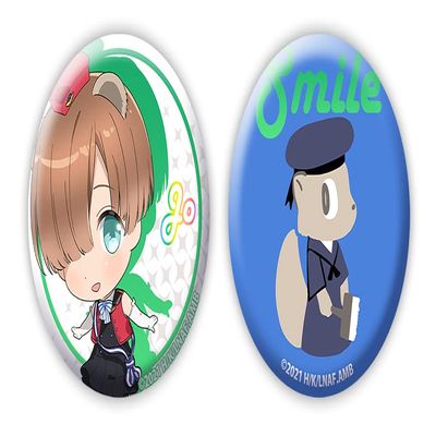 Federation Air Force Air Magic Music Corps Luminous Witches Joe & Smile Tin Badge Set