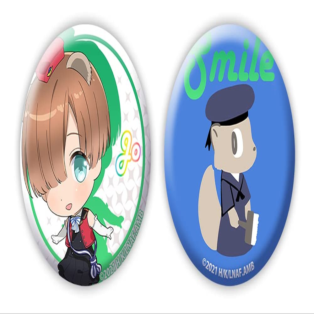 Federation Air Force Air Magic Music Corps Luminous Witches Joe & Smile Tin Badge Set