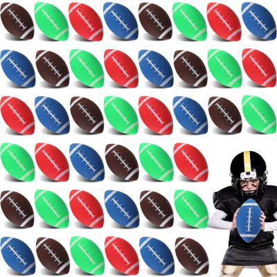 Sosation 12 Pcs Mini Inflatable Football Bulk Small Football Party Favors Themed Gifts Rugby Playground Toys for Outdoor and Indoor Games