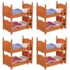Miniature Dollhouse Bed, Wooden Doll Bunk Bed Simulation Dollhouse Miniature Bunk Accessories DIY Doll House Room Decor Set 1: 12 Scale House Furniture of with Ladder Furniture Decor view 1