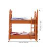 Miniature Dollhouse Bed, Wooden Doll Bunk Bed Simulation Dollhouse Miniature Bunk Accessories DIY Doll House Room Decor Set 1: 12 Scale House Furniture of with Ladder Furniture Decor view 2