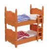 Miniature Dollhouse Bed, Wooden Doll Bunk Bed Simulation Dollhouse Miniature Bunk Accessories DIY Doll House Room Decor Set 1: 12 Scale House Furniture of with Ladder Furniture Decor view 3