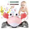 control future Baby Girl Toys Tummy Time: Pink Crawling Crab Babies Montessori Toy Learning 36 Months 3 Year Old Birthday Infant Girls Valentines Gifts Stuff 0 1 2 Essentials view 1