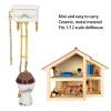 VGEBY 112 Scale Cute Retro Portable Ceramic Metal Doll House Decoration Toy Photography Props Bathroom Doll House Toys Decor Dollhouse Accessories Doll Toilet view 4